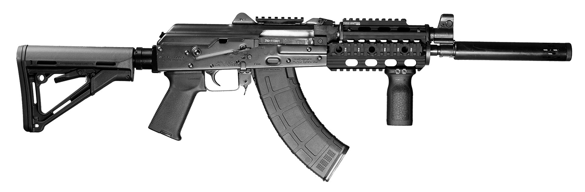 ZAS ZPAP92 7.62X39 CTR STOCK BLK 30RD - Pistols